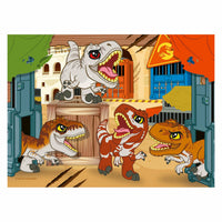 dinosaur puzzle with lots of dinosaurs 
