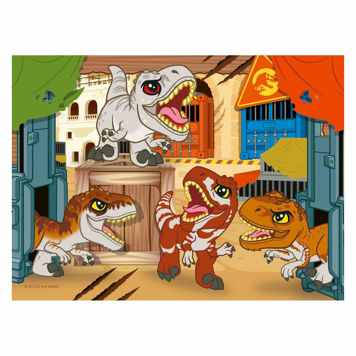 dinosaur puzzle with lots of dinosaurs 