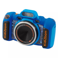 dark blue kids camera on white background 