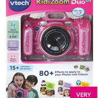 bright pink kids camera packaging 