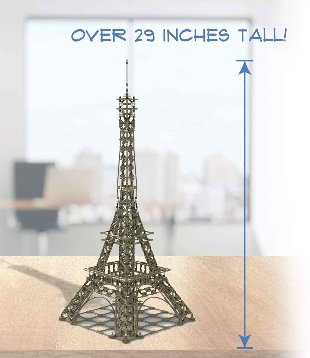 scale of knex eiffel tower
