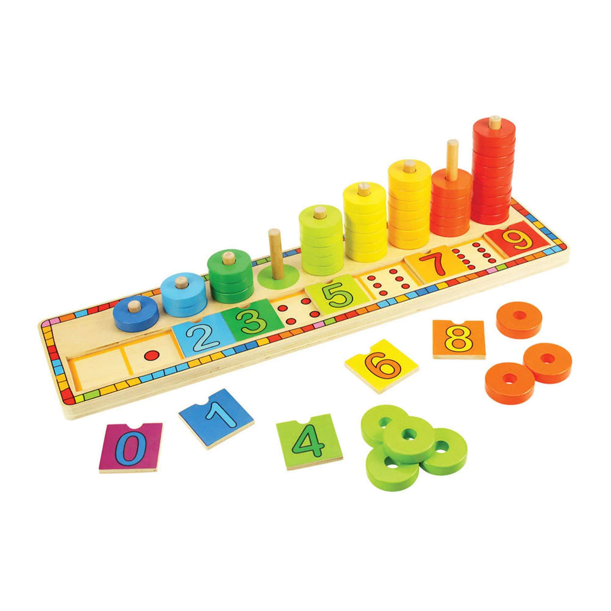 wooden colourful counting toy 