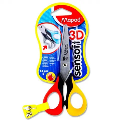 red and yellow left handed scissors 