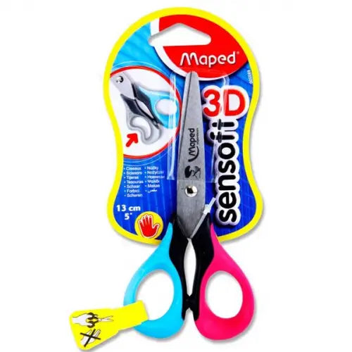 blue, black and pink left handed scissors 