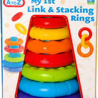 link and stack toys in packaging