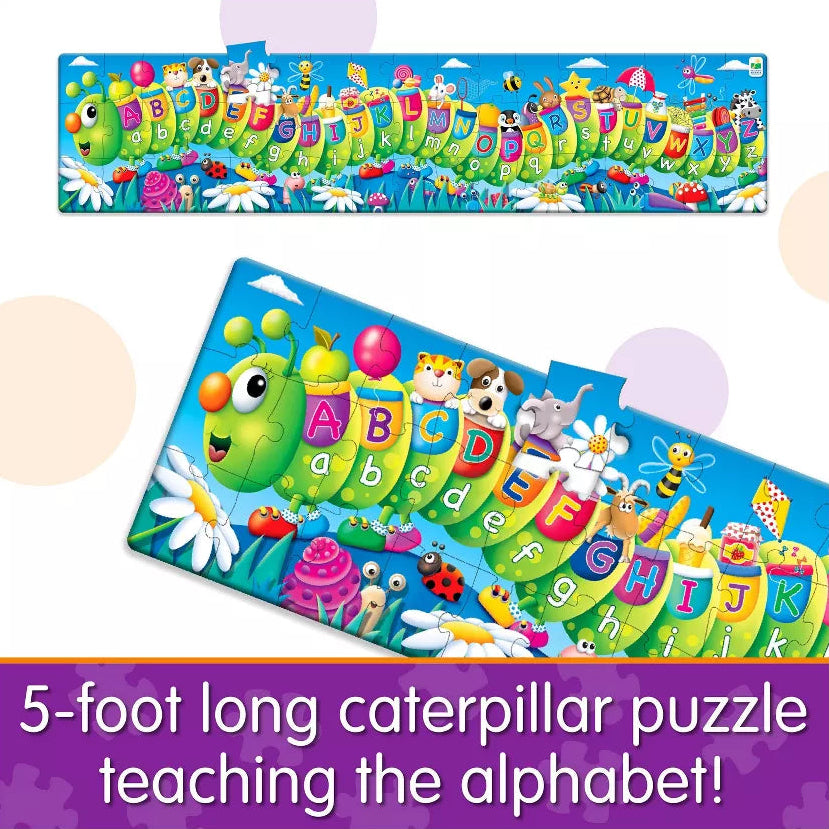 5 foot long caterpillar puzzle teaching the alphabet 