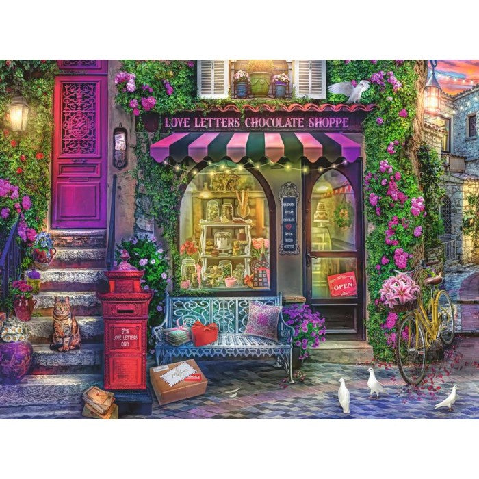 love letters chocolate shop jigsaw puzzle