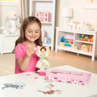 girl playing with nina ballerina playset 