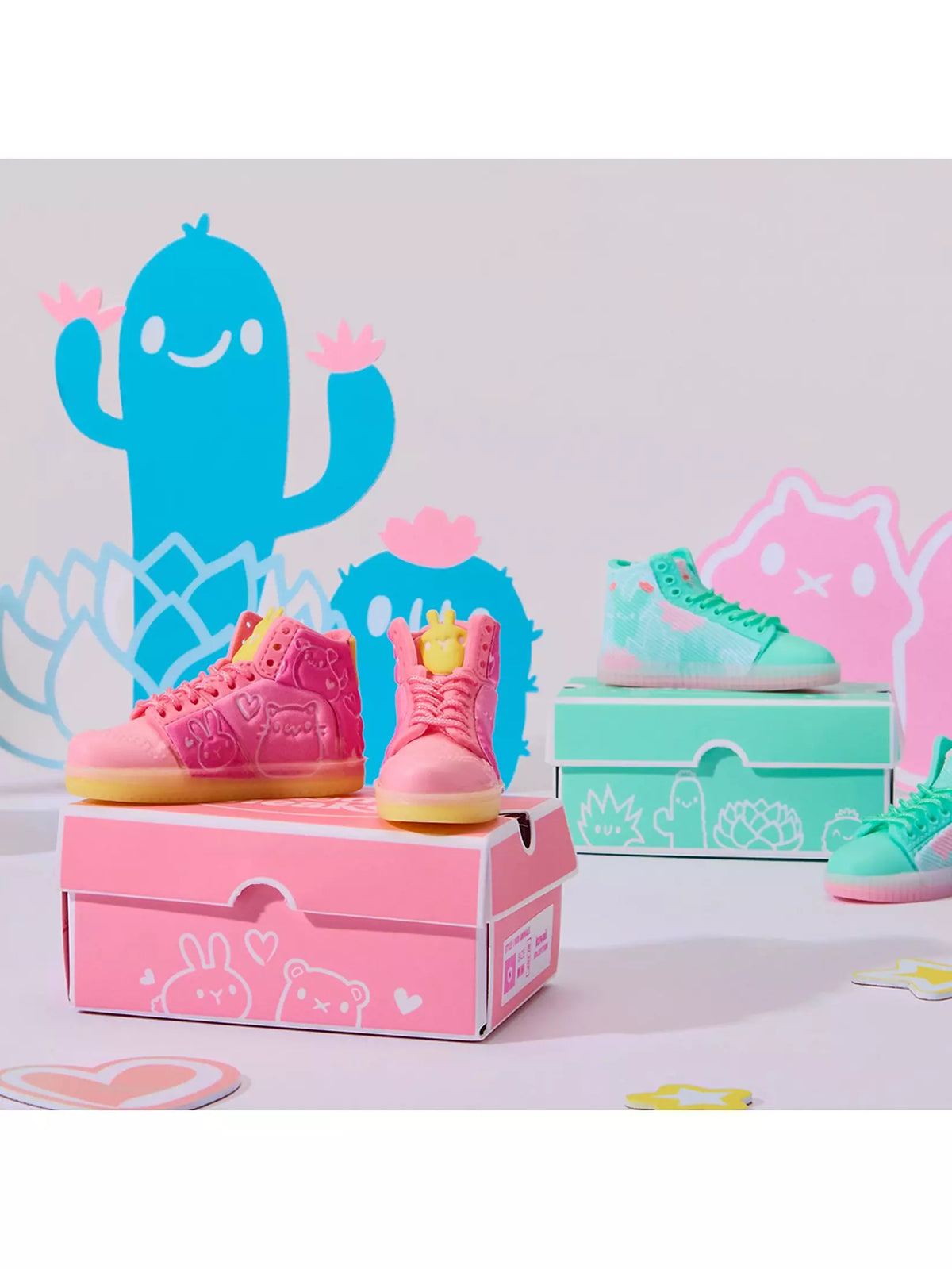 pink and green make it mini sneakers 