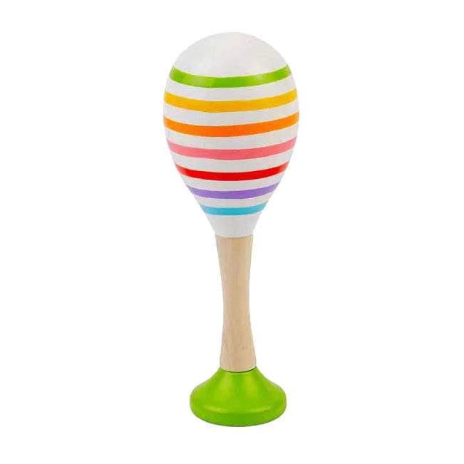 green wooden maraca