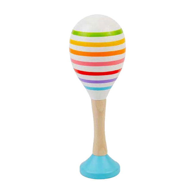 blue wooden maraca
