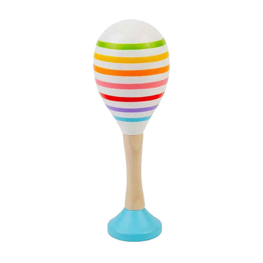 blue wooden maraca