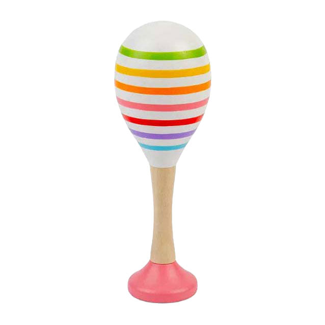 pink wooden maraca
