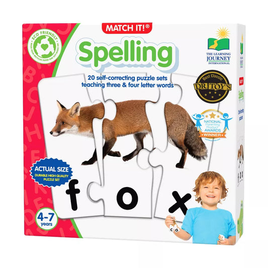 box for match it spelling game 