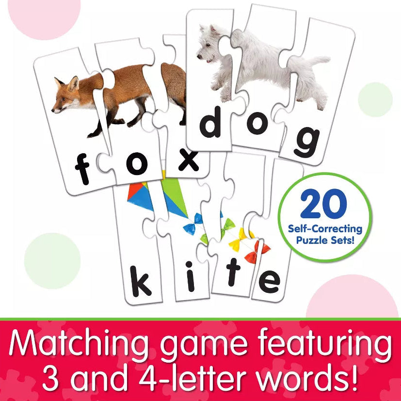 matchign game featuring 3 and 4 letter words 
