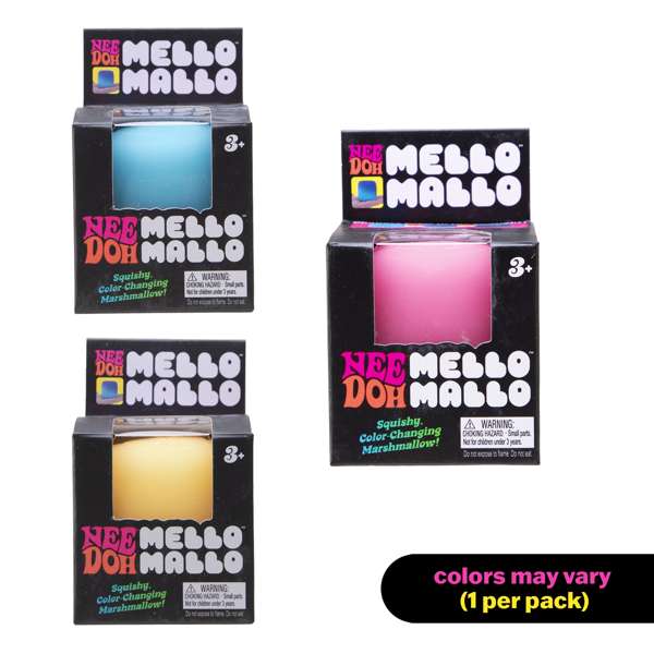 orange, blue and pink squishy balls in their packaging 