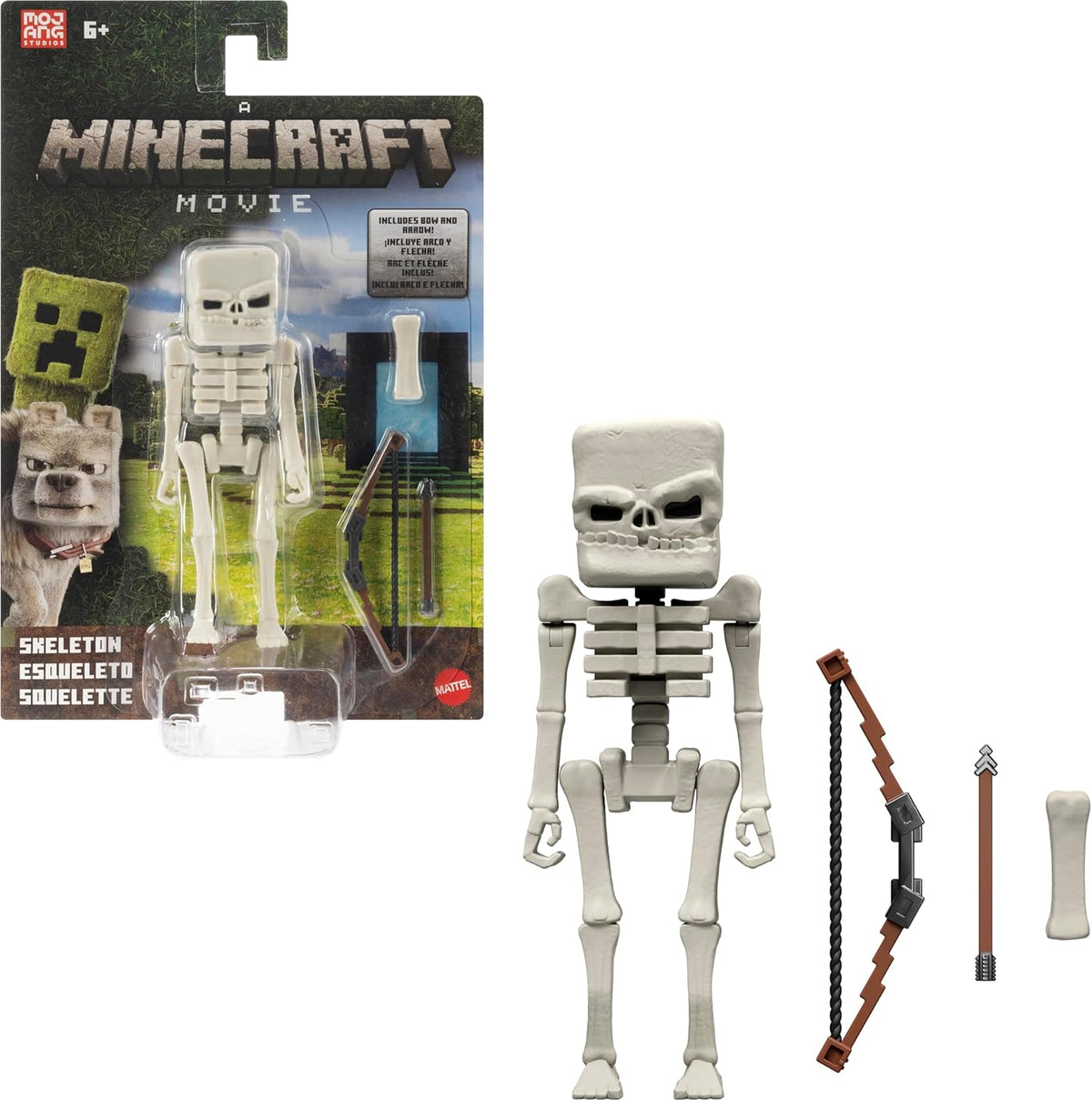 skeleton figure with accessories and packaging 