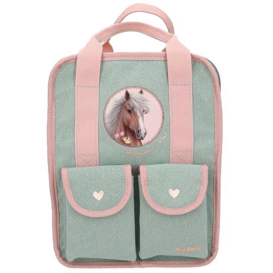 front of miss melody back pack 