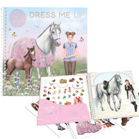 miss melody dress me up colouring book 