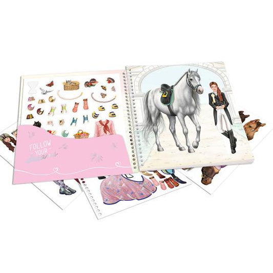 open page of miss melody dress me up 