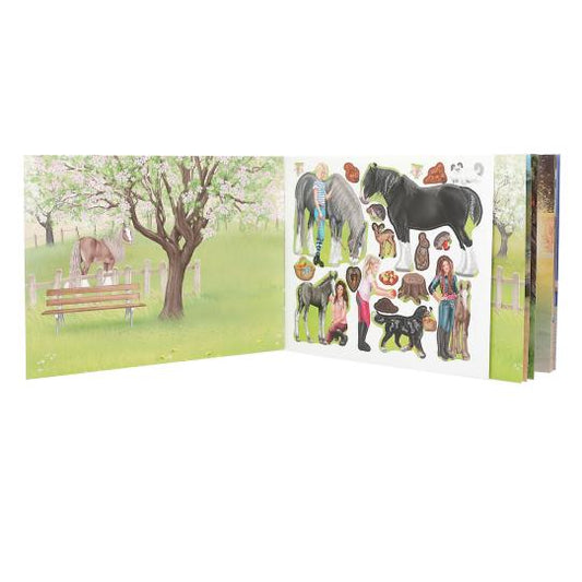 blank horse page of sticker book 