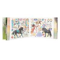 open page of sticker book 