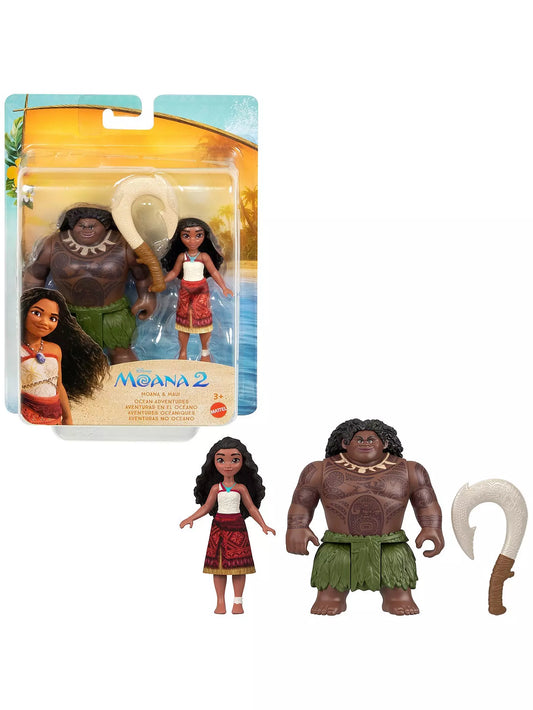 moana and maui dolls and packaging 