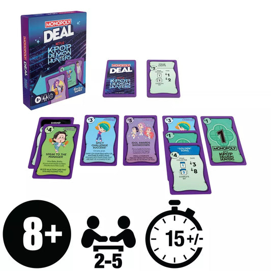 kpop demon hunters game with box and cards 