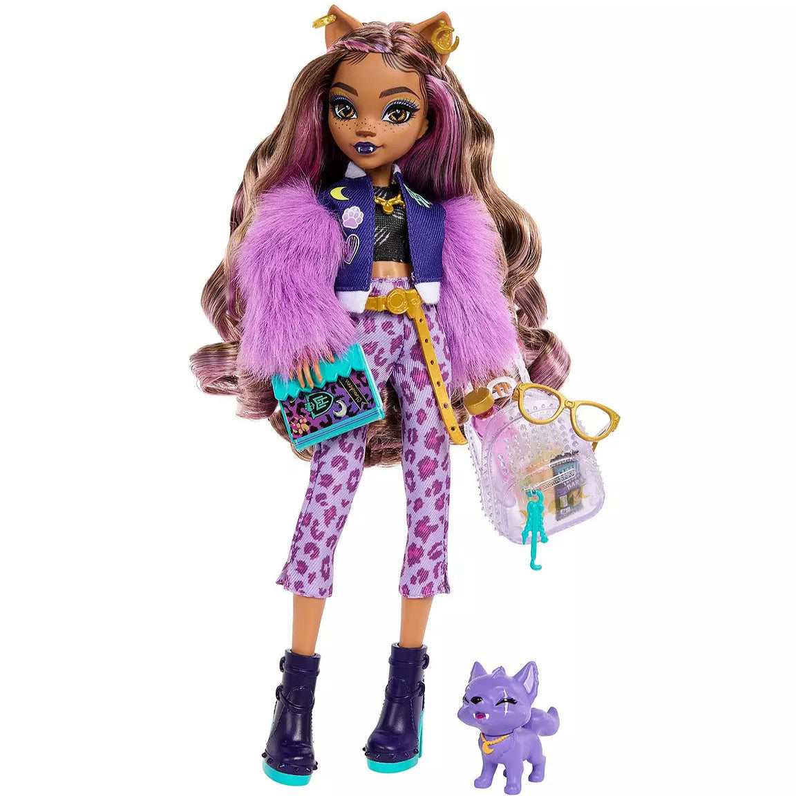 purple wolf doll
