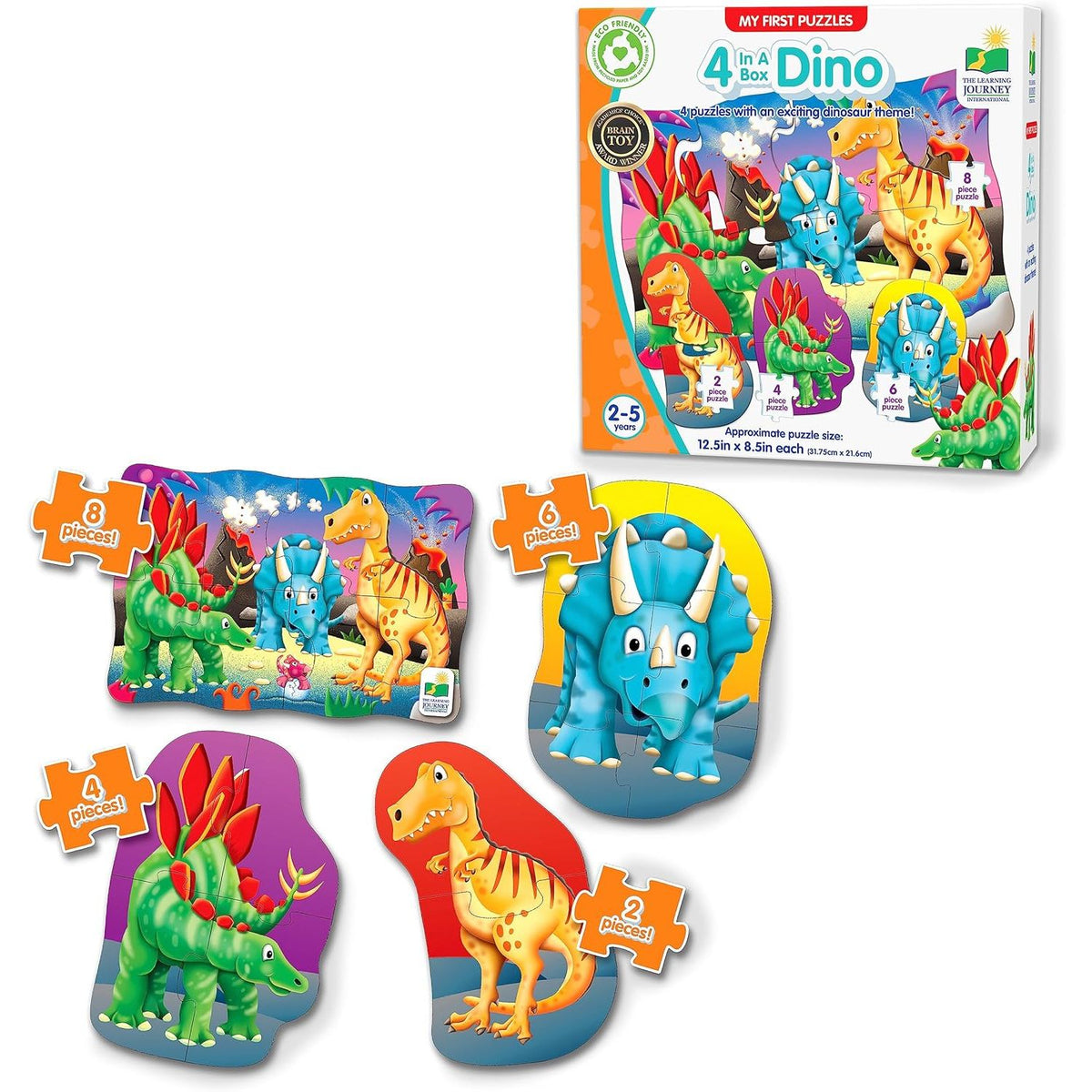dino puzzles and box 