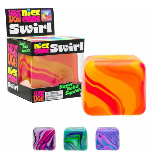 swirl fidget cube assorted colours and packaging 