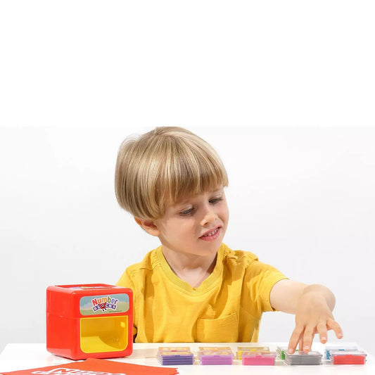 child playing with numberblocks box 
