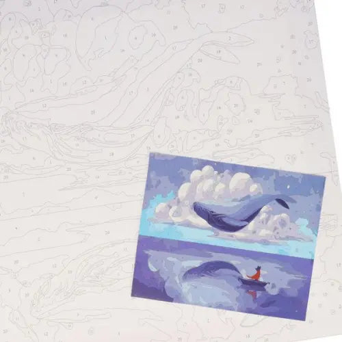 painted picture on blank canvas 