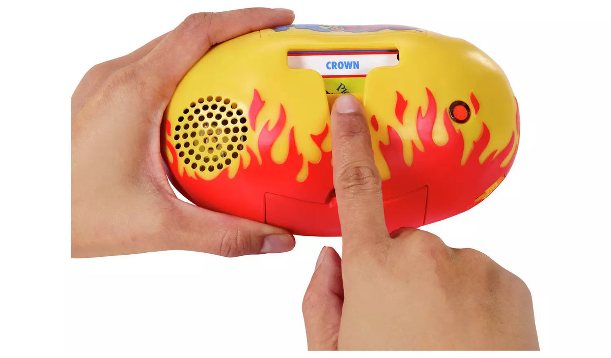 hand playing with hot potato toy 