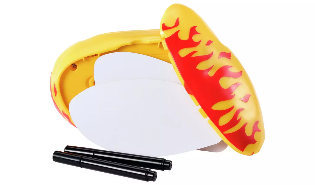 hot potato toy with two markers and whiteboard sheets 