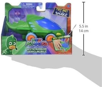 bright blue and green toy car in packaging on white background