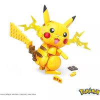 yellow build and show pikachu on white background 