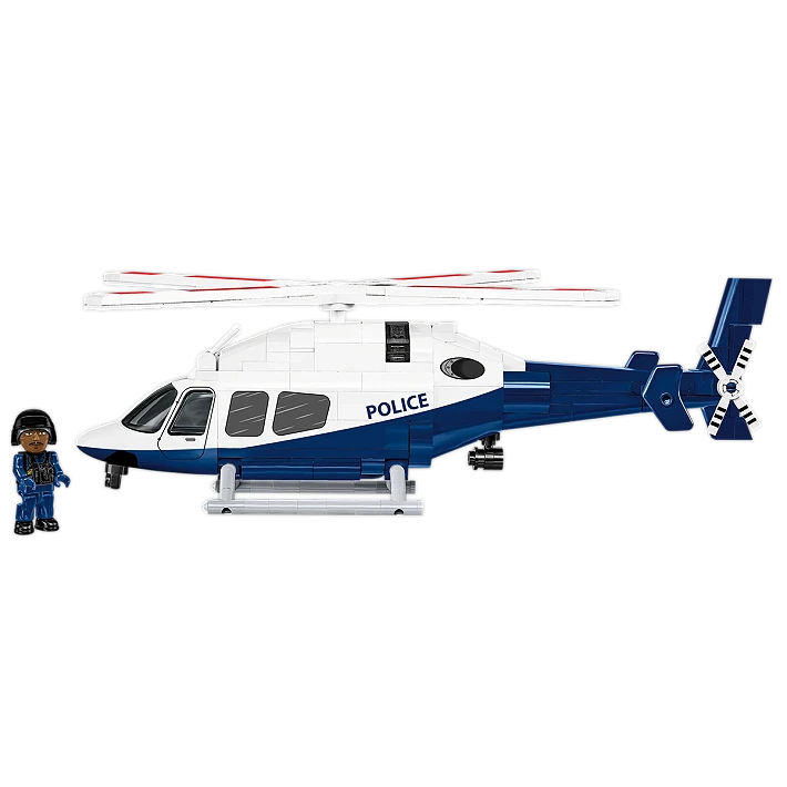 police helicopter building set 
