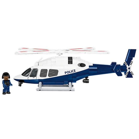 police helicopter building set 