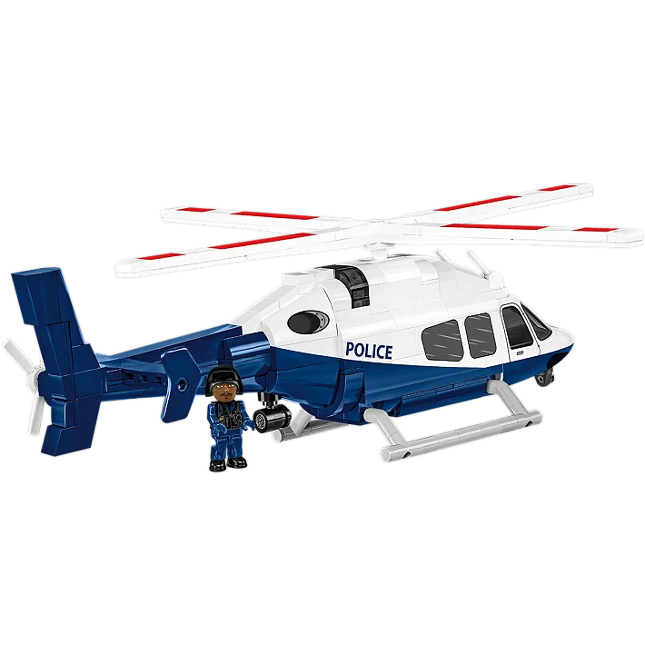 police helicopter building set 