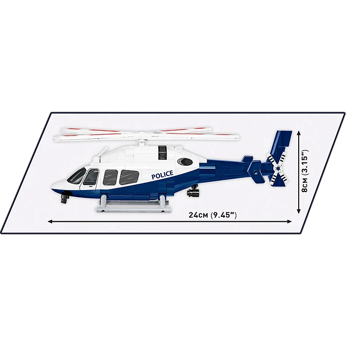 police helicopter building set 
