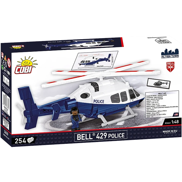 police helicopter building set 