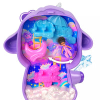 purple lamb compact with accessories inside