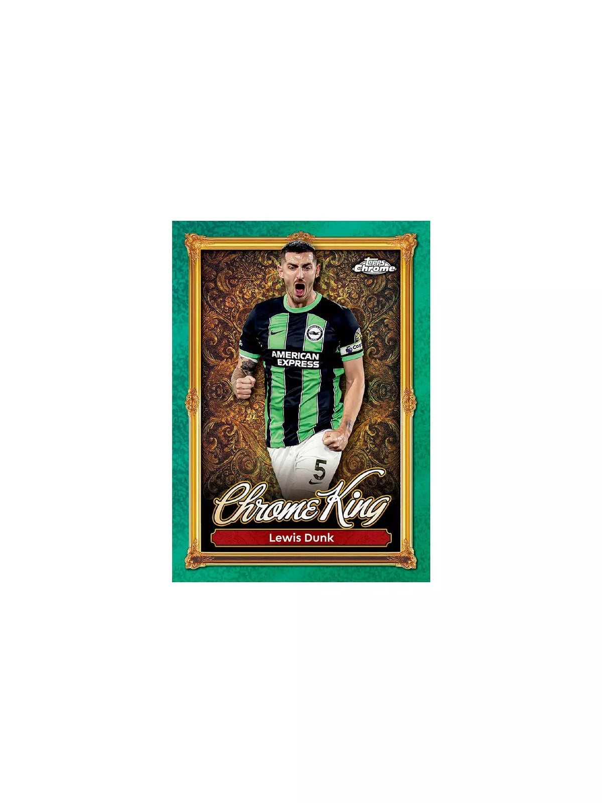 chrome king football trading card 