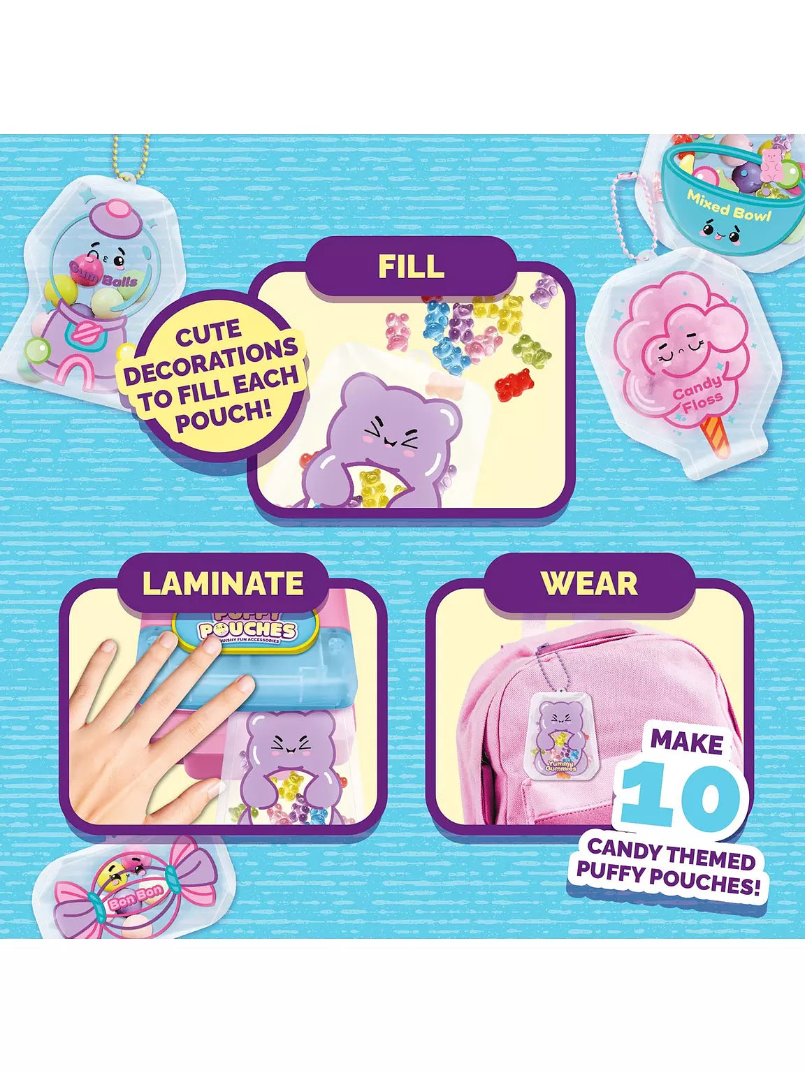 puffy pouches candy set 