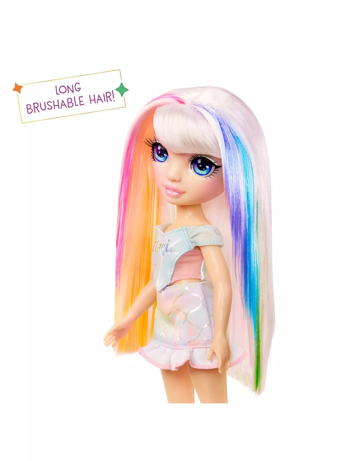 long brushable hair of rainbow fashion doll 