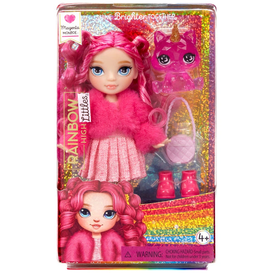magenta doll in packaging 