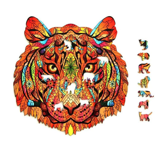 Rainbow Wood Puzzle Tiger