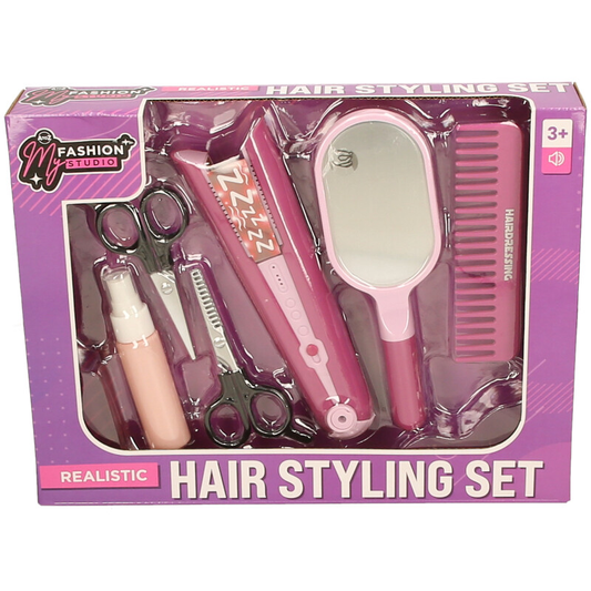 pretend hair styling set with mirror 