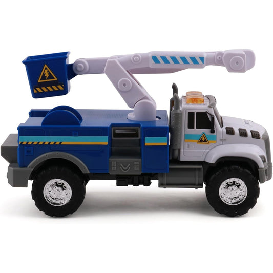 rescue force cherry picker toy from the side 